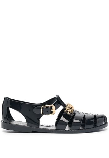 Moschino Sandali con applicazione - Nero