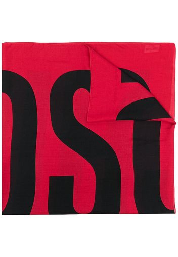 Moschino logo-print scarf - Rosso