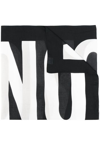 Moschino logo-print scarf - Nero