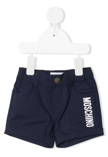 Moschino Kids Shorts con stampa Teddy Bear - Blu