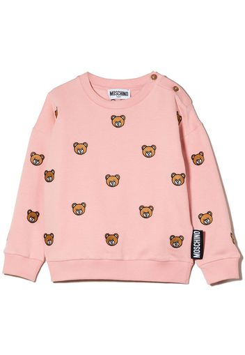 Moschino Kids Teddy Bear cotton sweatshirt - Rosa