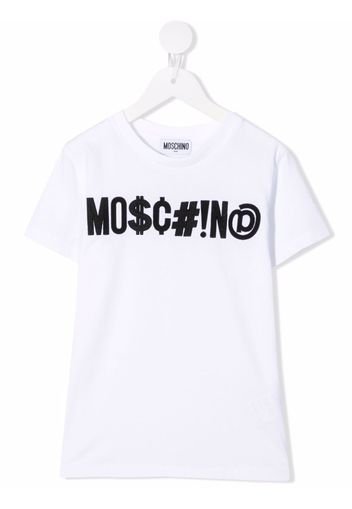 Moschino Kids T-shirt a girocollo - Bianco