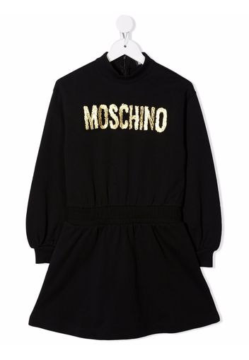 Moschino Kids Abito con stampa - Nero