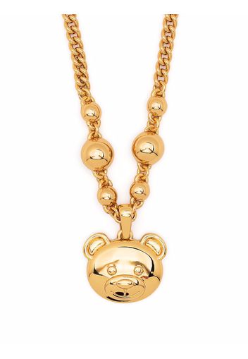 Moschino teddy bear-pendant necklace - Oro