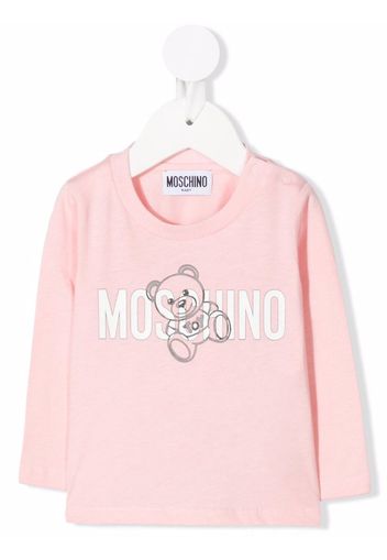 Moschino Kids logo-print T-shirt - Rosa
