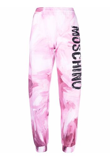 Moschino Pantaloni sportivi con stampa - Rosa