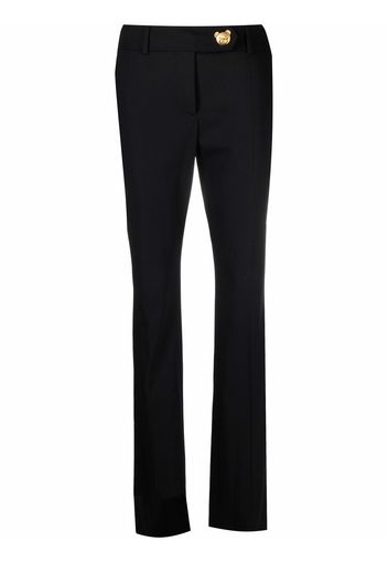 Moschino logo-plaque tailored trousers - Nero