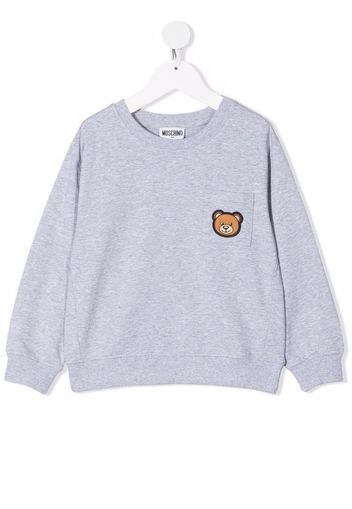 Moschino Kids Maglione Toy-Bear - Grigio