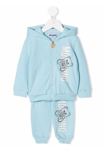 Moschino Kids logo-print tracksuit set - Blu