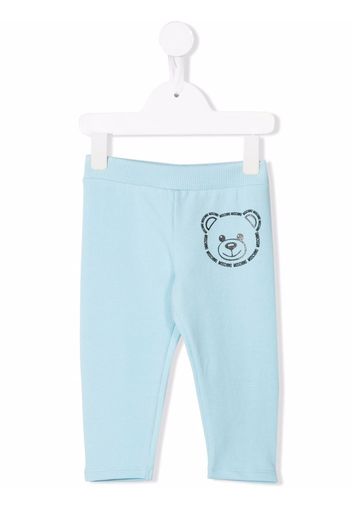 Moschino Kids teddy bear-print tracksuit bottoms - Blu