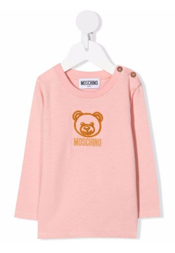 Moschino Kids embroidered Teddy bear T-shirt - Rosa