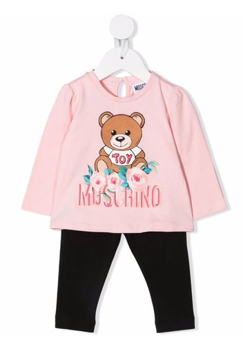 Moschino Kids teddy bear-print tracksuit set - Rosa
