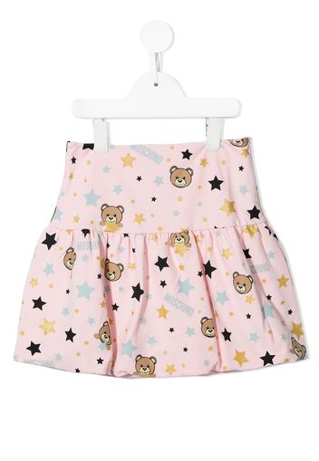 Moschino Kids Minigonna con stampa Teddy Bear - Rosa