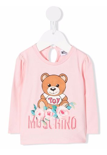 Moschino Kids Teddy Bear print T-shirt - Rosa