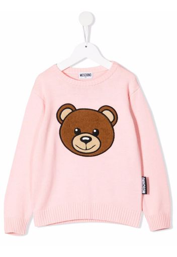 Moschino Kids Teddy Bear crewneck jumper - Rosa