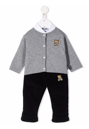 Moschino Kids teddy bear trouser set - Nero