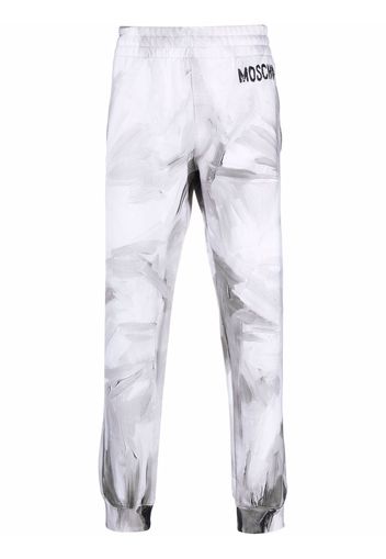 Moschino logo-print detail track pants - Bianco