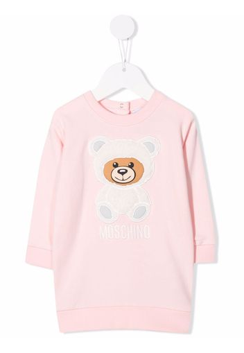 Moschino Kids Abito Teddy Bear con ricamo - Rosa