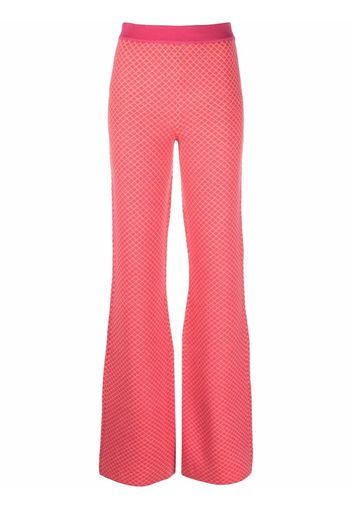 Moschino flared jacquard-knit trousers - Rosa