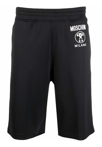 Moschino logo-tape track shorts - Nero