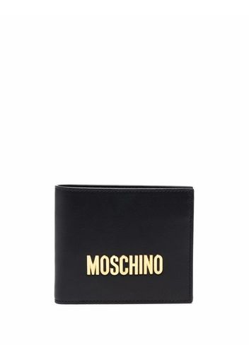 Moschino Portafoglio con placca logo - Nero