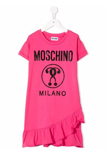 Moschino Kids Abito modello T-shirt con stampa - Rosa