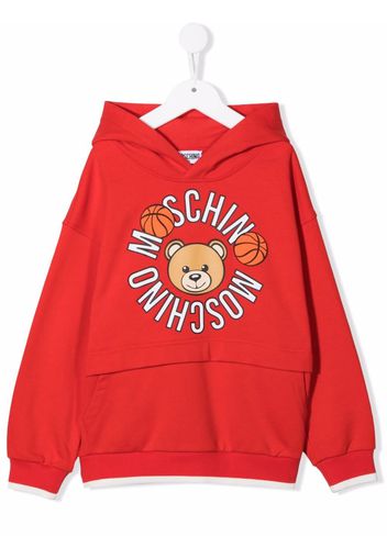 Moschino Kids Felpa con stampa - Rosso