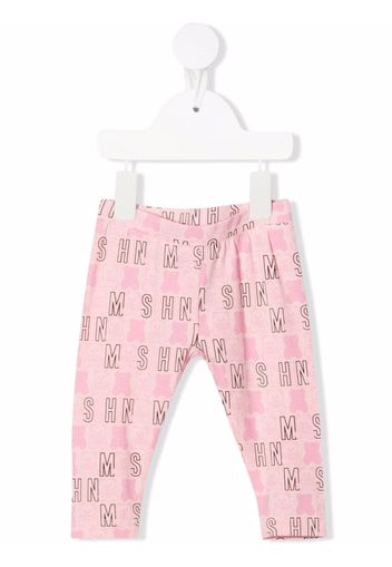 Moschino Kids Leggings con stampa - Rosa