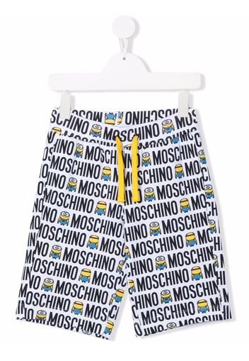 Moschino Kids Shorts Minions con stampa - Bianco