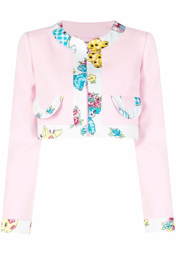 Moschino Calico Animal-detail crepe jacket - Rosa