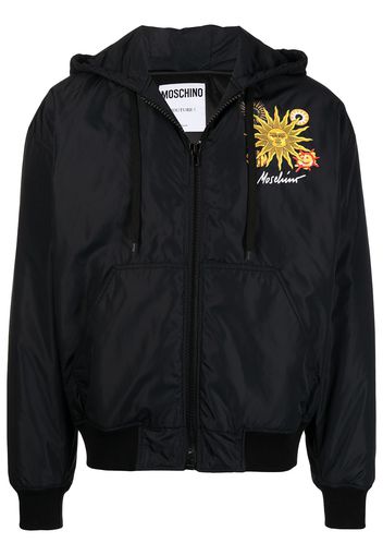 Moschino sun-print puffer jacket - Nero