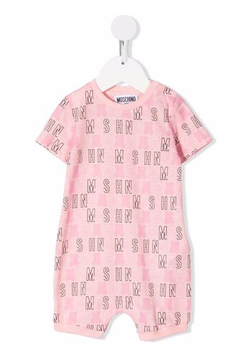 Moschino Kids Tutina con stampa - Rosa