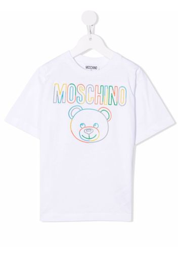 Moschino Kids logo-print short-sleeved T-shirt - Bianco