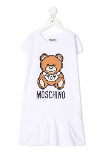 Moschino Kids Teddy Bear logo dress - Bianco