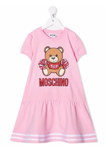 Moschino Kids toy-bear print dress - Rosa