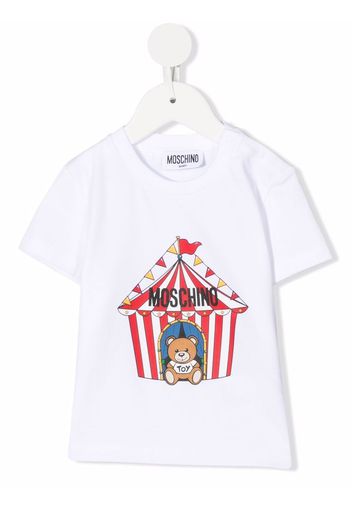 Moschino Kids logo-print short-sleeve T-shirt - Bianco