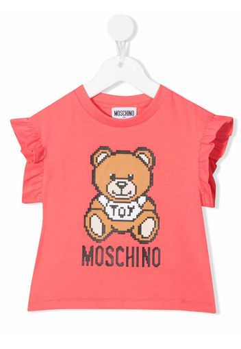 Moschino Kids T-shirt Teddy Bear con stampa - Rosa