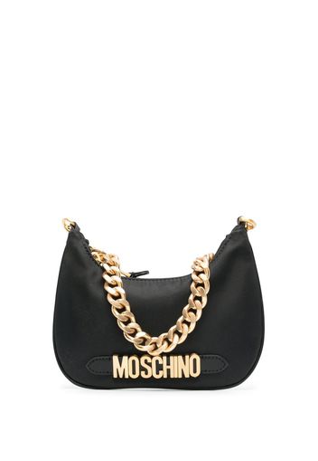 MOSCHINO logo-letter shoulder bag - Nero