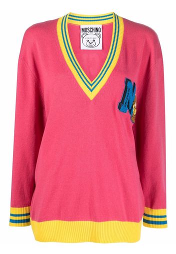 Moschino Teddy Bear colour-block jumper - Rosa