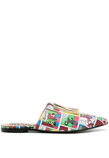 Moschino Slippers con stampa - Bianco