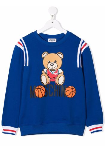 Moschino Kids Teddy Bear print sweatshirt - Blu