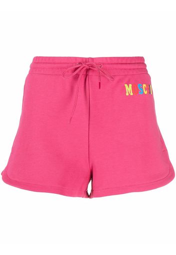 Moschino logo-print track shorts - Rosa