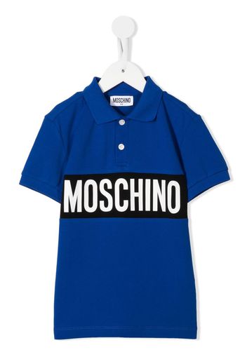 Moschino Kids Polo con stampa - Blu