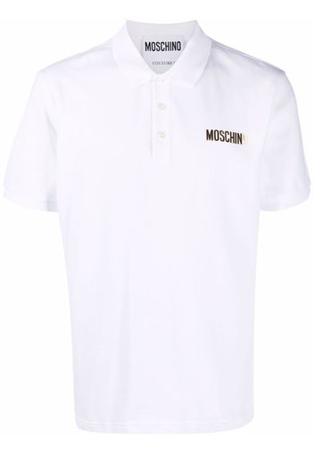 Moschino logo-print polo shirt - Bianco