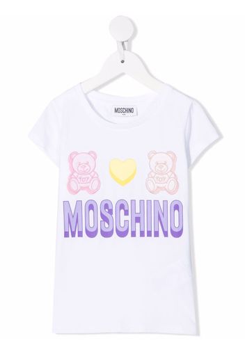 Moschino Kids Teddy Bear print T-shirt - Bianco