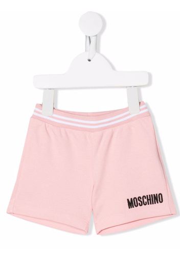 Moschino Kids logo-print shorts - Rosa