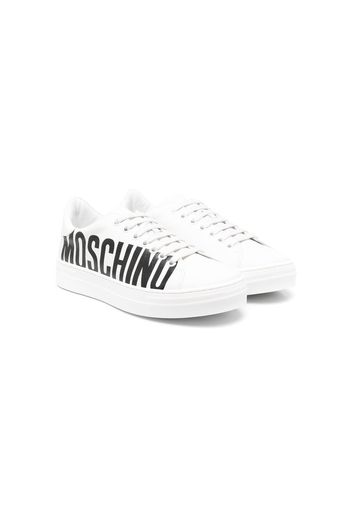 Moschino Kids Sneakers con stampa - Bianco