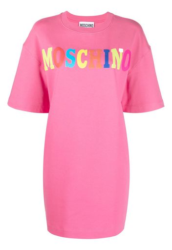 Moschino Abito modello T-shirt con stampa - Rosa