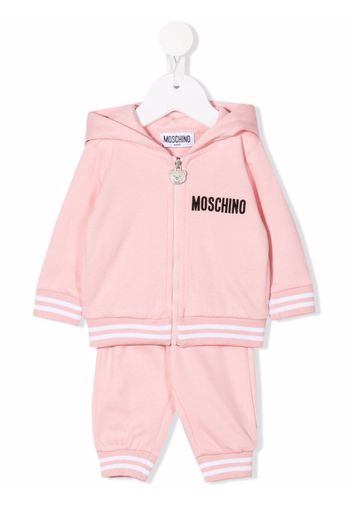 Moschino Kids embroidered-logo tracksuit set - Rosa