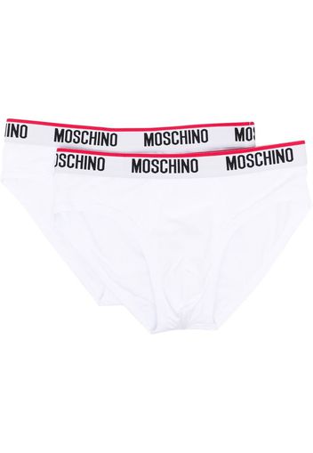 Moschino Set boxer con stampa - Bianco
